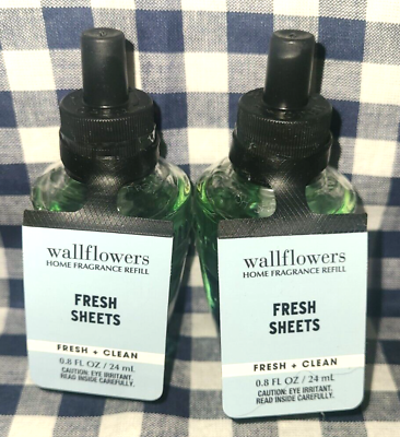 #ad NEW 2 Pack FRESH SHEETS Wallflower Refill Bulbs SEALED 0.8 oz Bath amp; Body Works $20.00