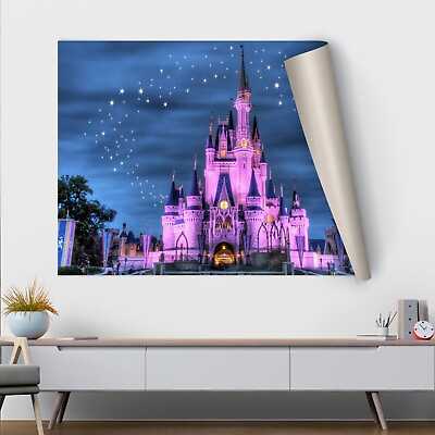 #ad Disney Wall Art Disneyland Print Disney Castle Disney Living Kids Home Room $22.50