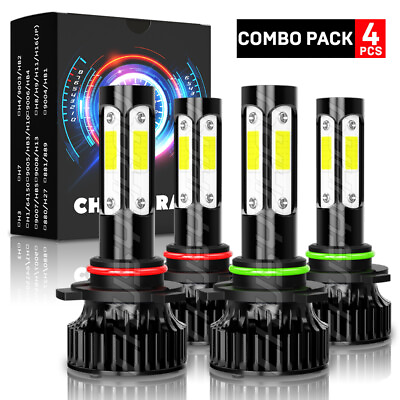 #ad LED Headlight Bulbs 9005 9006 High Low Beam Kit 8000LM Ultra Bright White 6000K $25.99