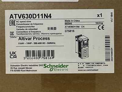 #ad 1PC New In Box Schneider ATV630D11N4 Inverter Expedited Shipping $1400.00