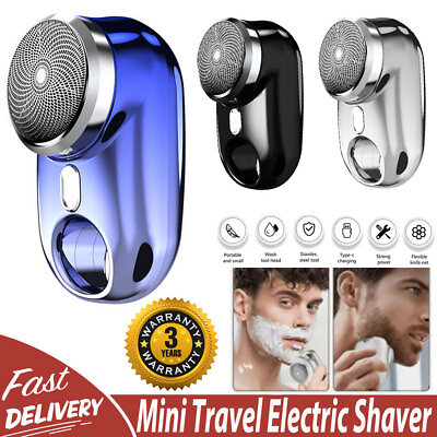 #ad Mini Shave Portable Electric Razor for Men USB Rechargeable Shaver Home Travel $7.99