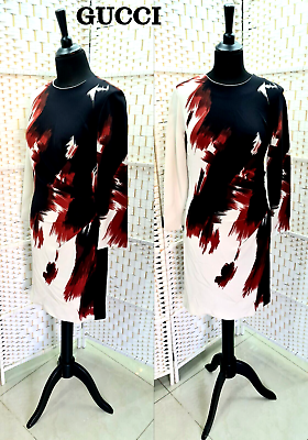 #ad #ad Gucci Dress Beautiful Colorful Dress Silk Mix SIZE 44 $386.10