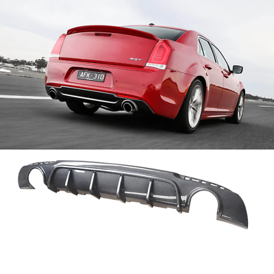 #ad Carbon Fiber Rear Bumper Lip Diffuser Fits for 15 23 Chrysler 300 Shark Fin PP $120.00