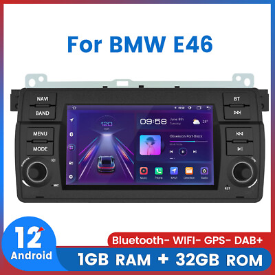 #ad 7” Car Radio Stereo For BMW E46 3 Series 318 320 325 Android12 GPS NAVI BT WIFI $134.99