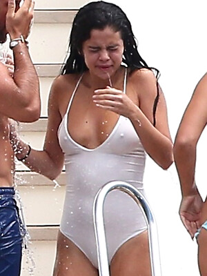 #ad Selena Gomez Water Cover 8x10 Picture Celebrity Print $3.98