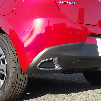 #ad For Mazda2 Hatchback 2015 2019 Chrome Bumper Reflector Surrounds Fog Light Cover $22.70