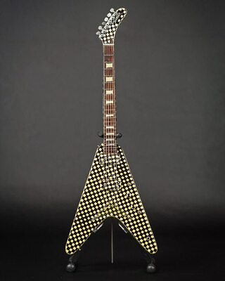 #ad AXE HEAVEN RN 502 Licensed Rick Nielsen Checkered Flying Mini Guitar $40.41