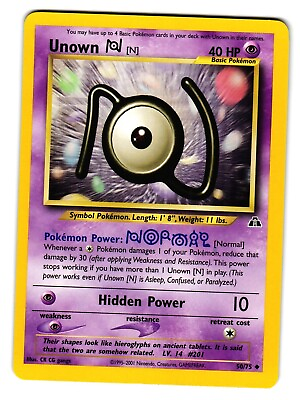 #ad Unown N 50 75 Neo Discovery 2001 Light Play LP $3.99