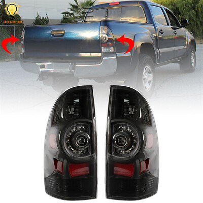 #ad Black Rear Tail Lights Lamps For 2005 2015 Toyota Tacoma Assembly Leftamp;Right $57.60