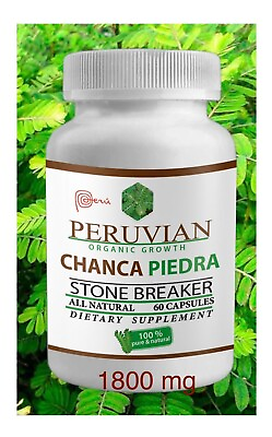 #ad Chanca Piedra 1000mg 60 Capsules Stonebreaker Peruvian Materials organic Grow $11.00