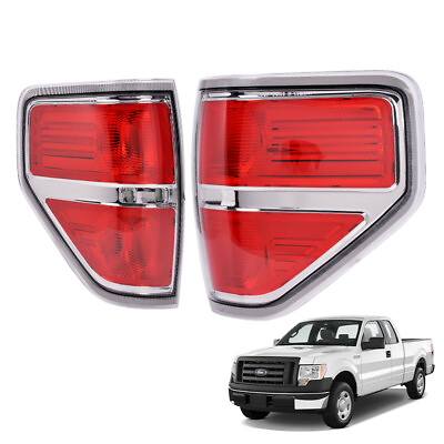 #ad REAR TAIL LIGHTS BRAKE LAMPS LEFT amp; RIGHT FIT FOR 2009 2014 FORD F 150 PICKUP $46.35