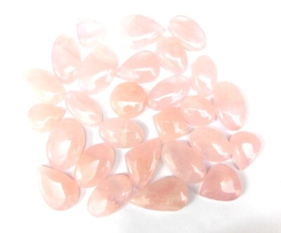 #ad Natural Rose Quartz cabochon Quartz handmade gemstone Wholesale Lot 71603 $6.80