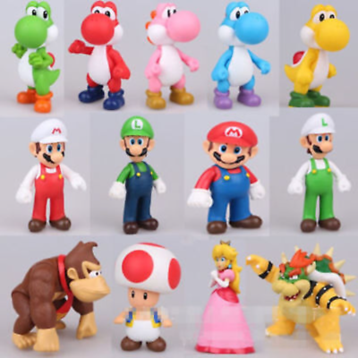 #ad 2024 Gift Cute Super Mario Bros Luigi Mario Yoshi Bowser Action Figures Toy 5#x27;#x27; $9.99