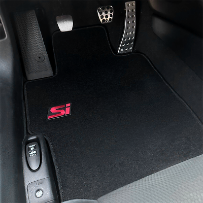 #ad Fits 06 11 Honda Civic Black Nylon Floor Mats Carpets Front Rear w Si 3PCS Set $56.99