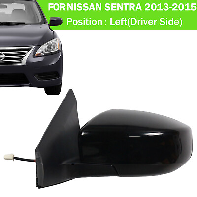 #ad Left Driver Side Mirror for Nissan Sentra 2013 2015 Power Adjustbale Car Mirror $62.99