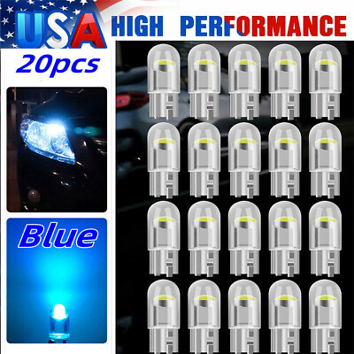 #ad LED T10 194 168 W5W Car Trunk Interior Map License Plate Light Bulb BLUE 20X US $2.99