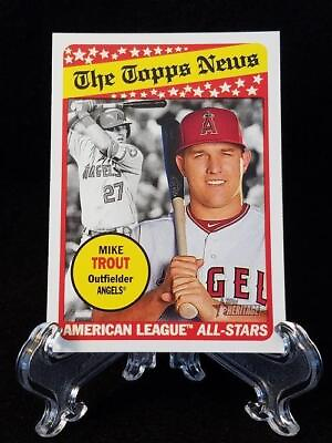 #ad 2018 Mike Trout Los Angeles Angels Topps Heritage Baseball Card # 47 $1.95