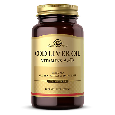#ad Solgar Cod Liver Oil Vitamin A amp; D 250 Softgels $15.34