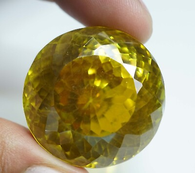 #ad Certified 323.50 Ct Natural Round Cut Cambodian Yellow Zircon Loose Gemstone $130.53