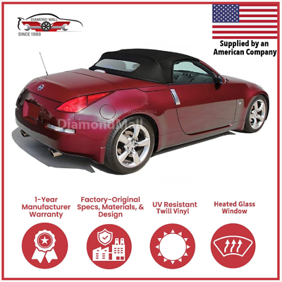 #ad #ad Convertible Soft Top Fits 2003 2009 Nissan 350Z w DOT Heated Glass Window Vinyl $269.10