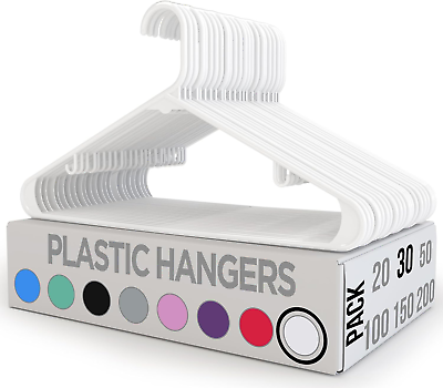 #ad Utopia Home Plastic Hangers 30 Pack Clothes Hanger with Hooks Durable amp; Spac $24.06