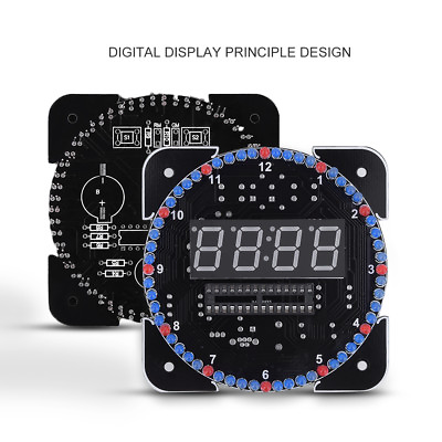 DIY Light Control Rotation Digital LED Electronic Clock Kit Suite For Gift BS3 $13.86