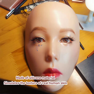 #ad Makeup Practice Face Reusable Realistic 5D Full Face Silicone Makeup Mannequin $22.44