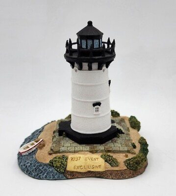 #ad Harbour Lights Lighthouse Edgartown Massachusetts by Artist B. Younger No Box $25.99