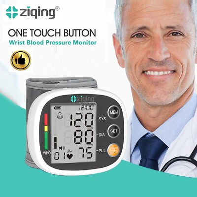 #ad Digital Wrist Blood Pressure Monitor BP Machine Cuff LCD Heart Rate Tester $12.99