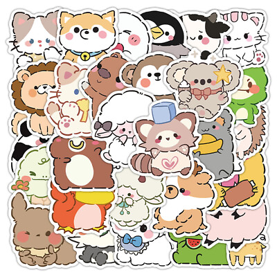 #ad 60pcs Funny Cute Animal Cartoon Stickers Laptop Phone Diary Decoration Sticker C $3.41