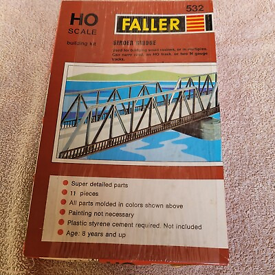 #ad HO Faller 532 Girder Bridge new sealed NOS new old stock in original packaging $29.99