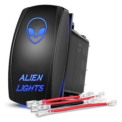 #ad Nilight Alien Lights Rocker Switch Led Light Bar Switch 5 Pin Laser SPST switch $9.99