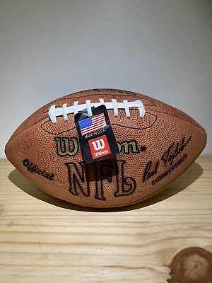 #ad Vtg Wilson NFL Authentic Official Leather Paul Tagliabue Tag Unknown Autograph $50.00