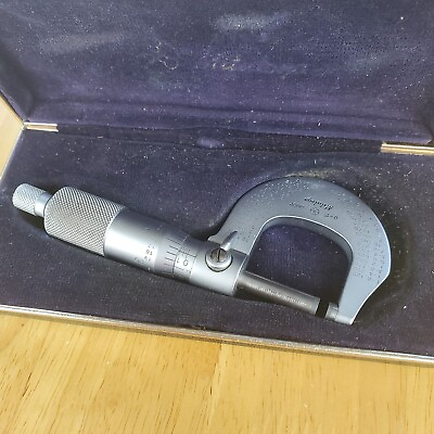#ad Mitutoyo Micrometer With Original Case 0 1quot; .0001quot; $105.86