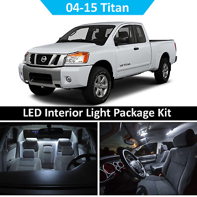 WHITE LED Interior Light Reverse Package Kit for 04 15 Nissan Titan 17 bulbs $15.49