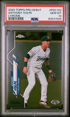 #ad 2020 Topps Pro Debut Chrome🔥ANTHONY VOLPE🔥Rookie Prospect RC PSA 10 💎 Mint $75.00