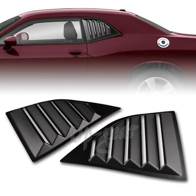 #ad For 2008 2023 Dodge Challenger ABS Black Side Window Louvers Scoop Cover Vent $31.50