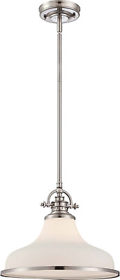 #ad 2 Quoizel GRT2814BN 1 Light Grant Pendant in Brushed Nickel $250.00