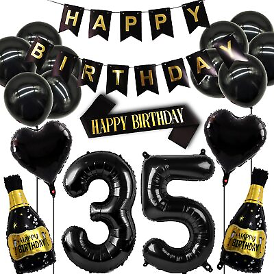 #ad 35th Birthday Decorations 35 Birthday Decorations with 40 Inch 35 Number Ball... $23.17