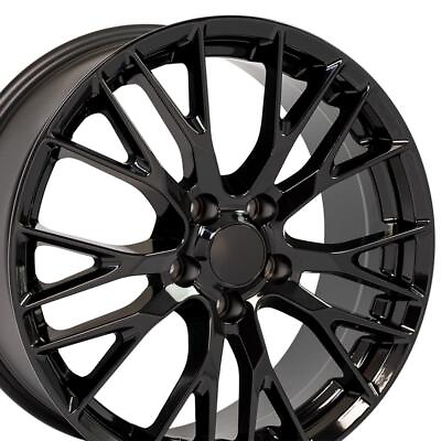 #ad 19 inch Wheel SET Fits Camaro C7 Z06 Black Flow Formed Rim 58982 $999.00