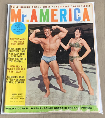 #ad Larry Scott Mr. America Bodybuilding Magazine October 1962 $39.99