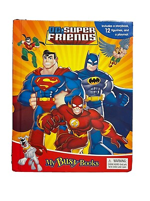 #ad DC Super Friends Superman Batman Comic Figurines Heroes amp; Villains Play Mat Toy $7.95