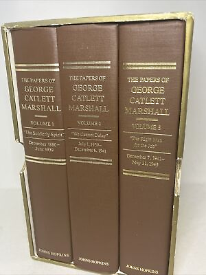 #ad The Papers Of George Catlett Marshall Box Set Vol. 1 3 John Hopkins RARE $299.99