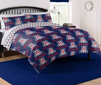 #ad Arizona Wildcats NCAA Rotary Queen Bed in a Bag Set $153.95