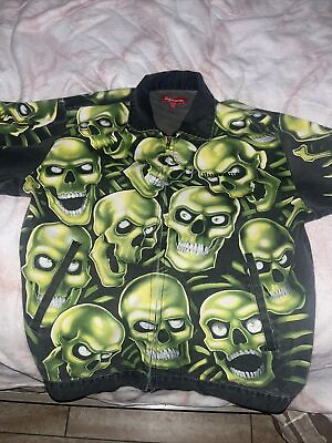 #ad Supreme SS18 Skull Pile Work Jacket Green Used Size L $280.00