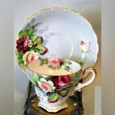 #ad Made in Occupied Japan collection Tea Cup plate set hand painted antique $100.00