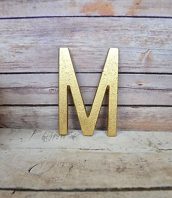 #ad Gold Cast Iron Industrial LETTER 5quot; tall Alphabet Initial Monogram You Pick $8.99