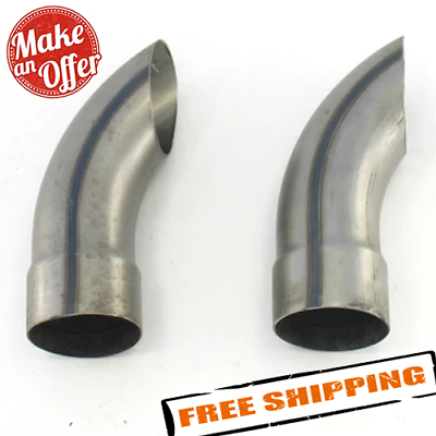 #ad Patriot Exhaust H3813 Raw Steel Exhaust Turnouts 3quot; Inlet Outlet 9quot; Length $104.47