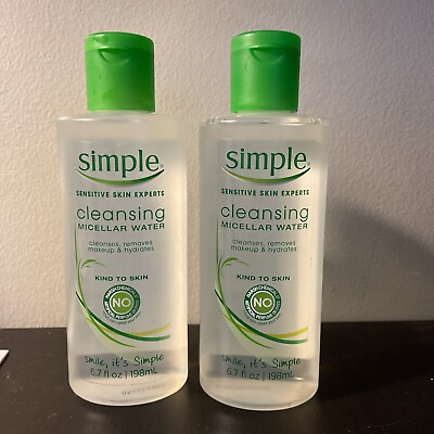 #ad Lot Of 2 Simple Kind to Skin Cleansing Micellar Water 6.7 oz Sensitive Skin $9.99