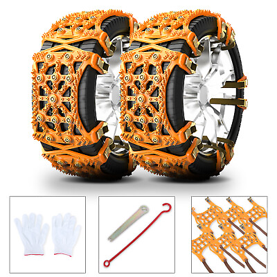6X Universal Car Snow Anti Slip Tire Chains Emergency For Cars SUV Trucks ATV RV $65.99